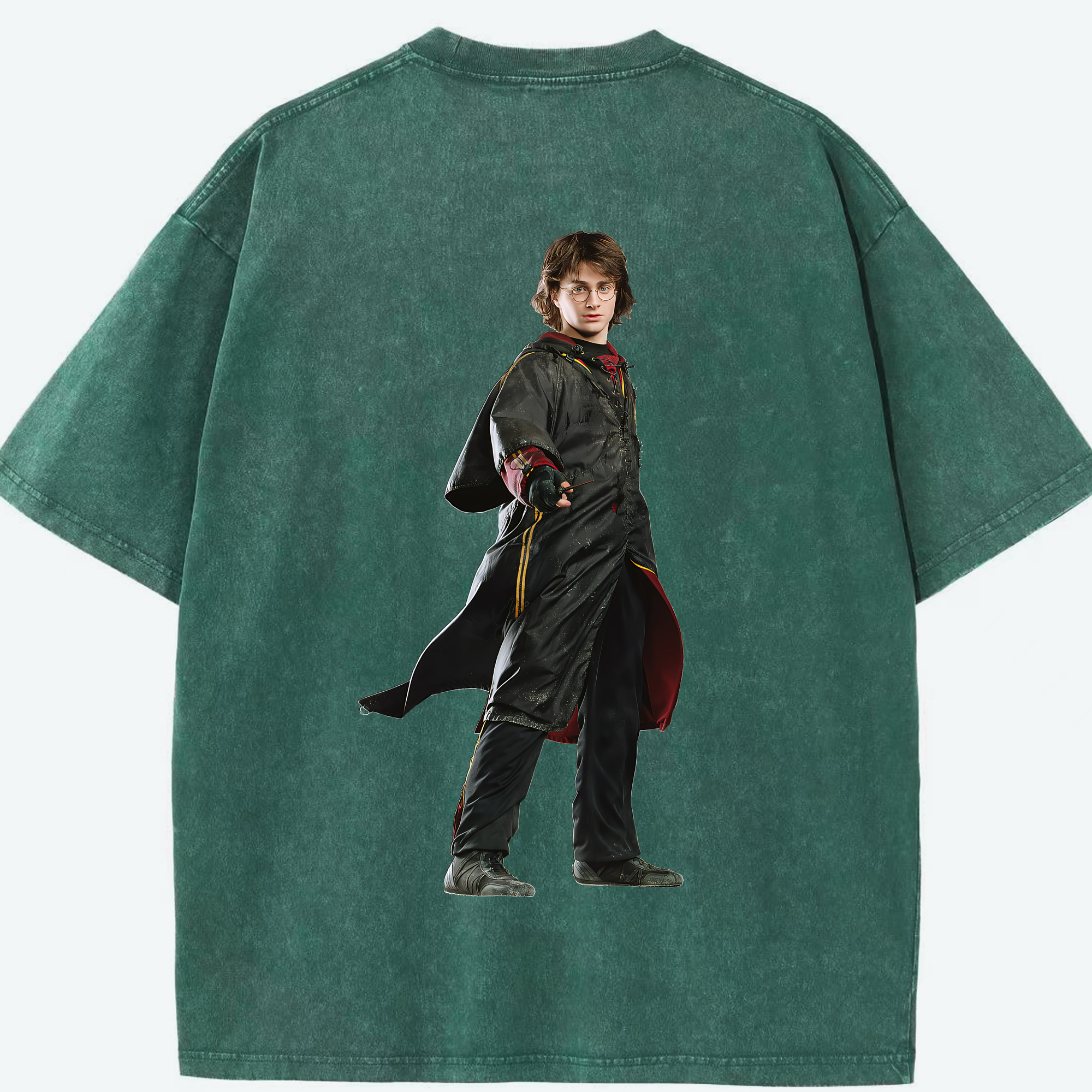 （画像用） Harry Potter ハリー・ポッターシリーズ 綿100% ヴィンテージ風 半袖Tシャツ（背面プリント）